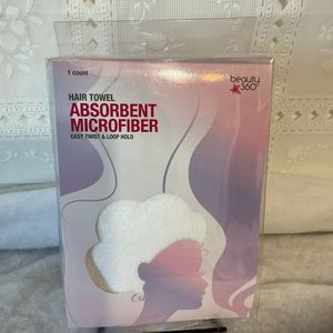 Microfiber hair towel white